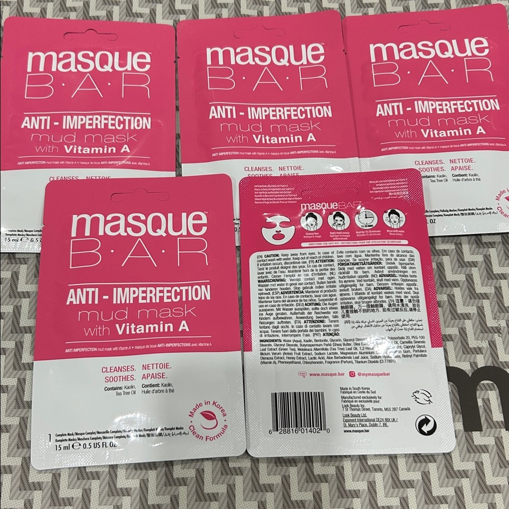 5 pieces Masque BAR Anti-Imperfection Mud Mask Set